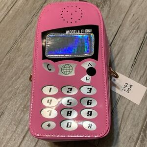 Pink novelty cellphone crossbody bag brand new